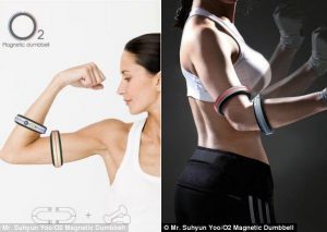 tập tạ với vòng nam châm