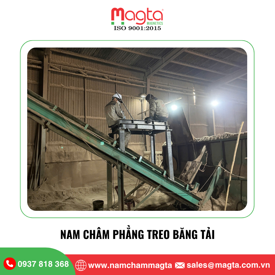 Nam Châm Phẳng Treo Băng Tải Nam Châm Phẳng Treo Băng Tải