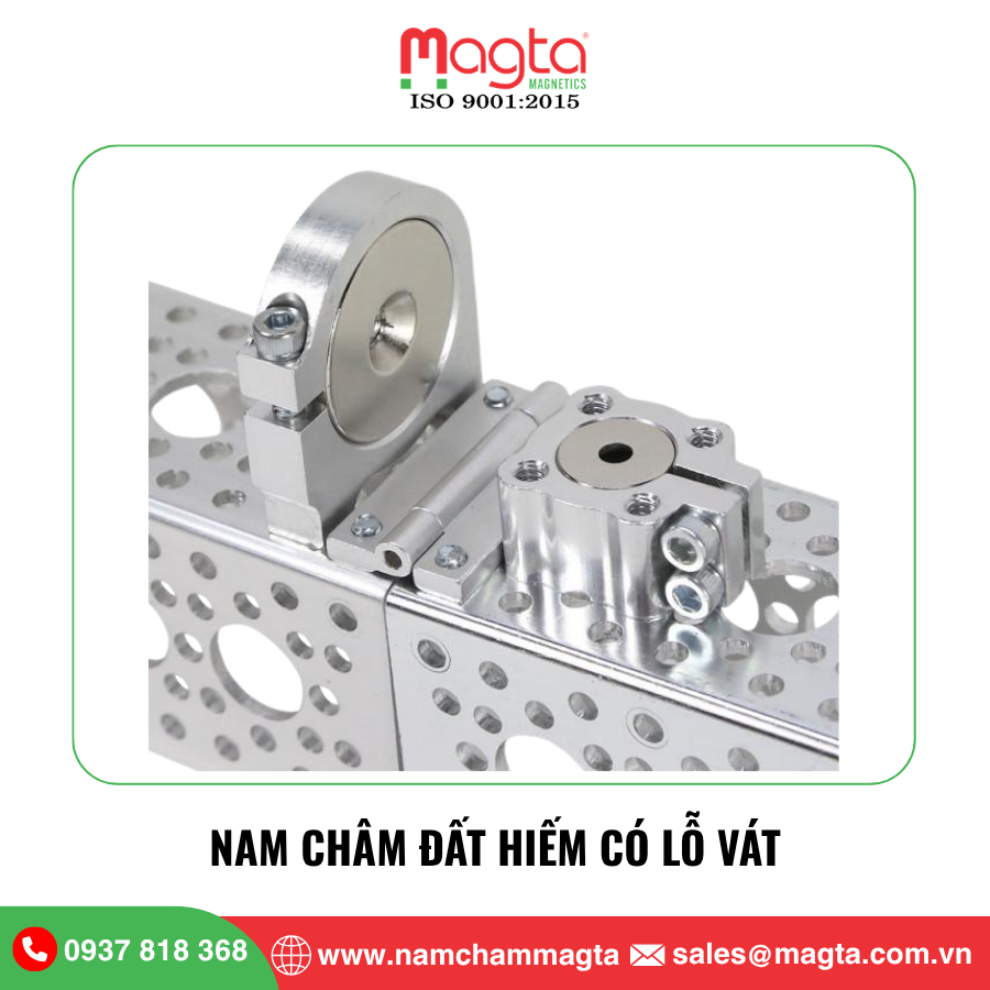 14 Nam châm đất hiếm có lỗ vát