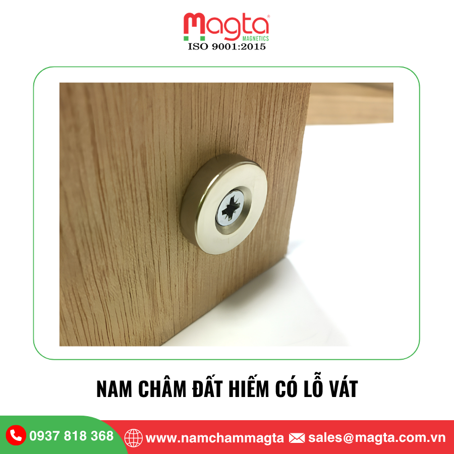 5 Nam châm đất hiếm có lỗ vát