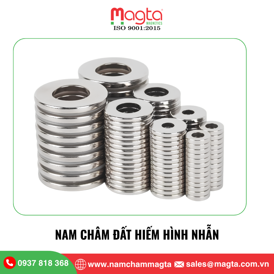 6 Nam châm đất hiếm hình nhẫn